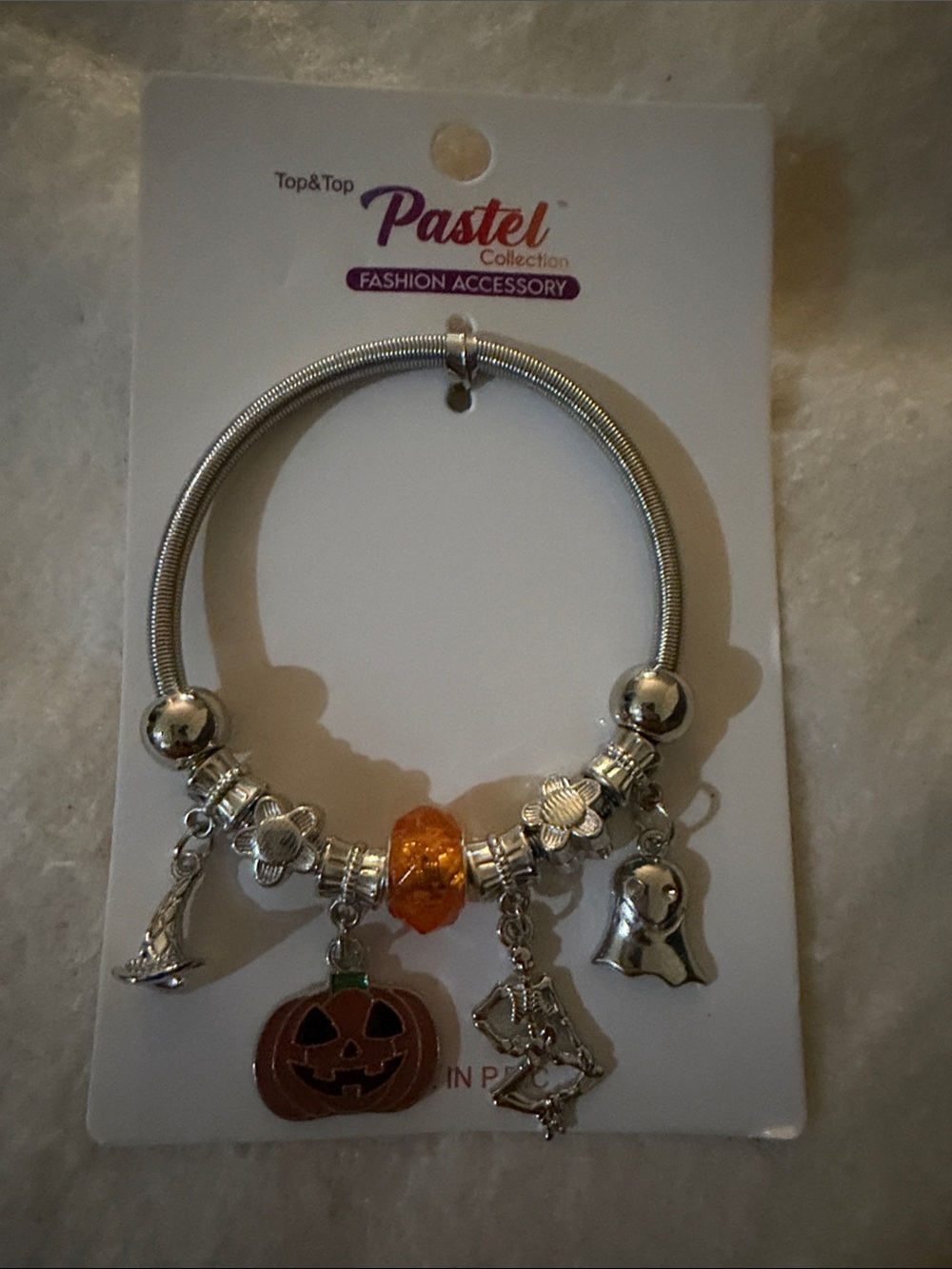 Silver tone Halloween Bracelet